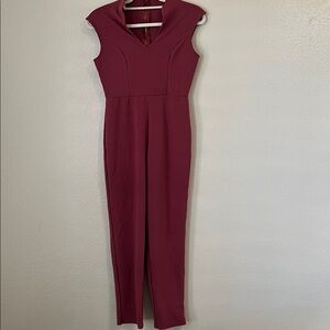 Magenta/Pink women’s jumpsuit by Rolla Coster. Size L. V neck with zip up back
